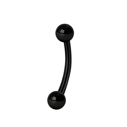 Black Steel Micro Banana Barbell