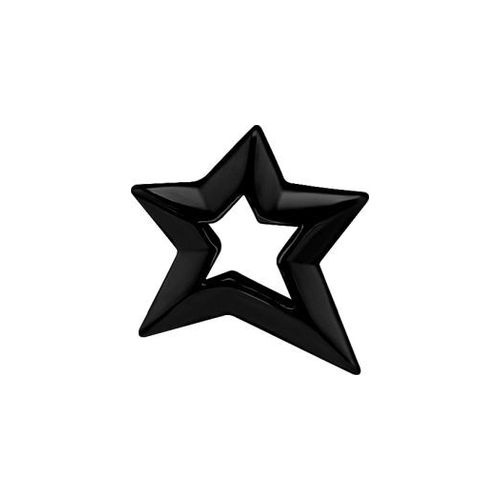 Black Steel Star Charm - Right Ear