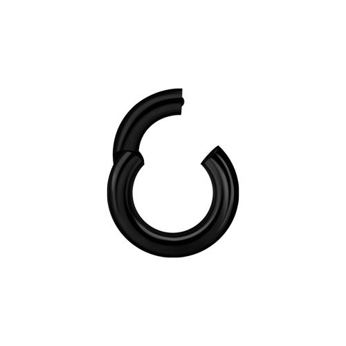 Black Steel Hinged Ring Heavy Gauge