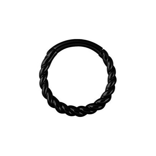 Black Steel Hinged Ring Rope