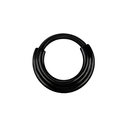 Black Steel Hinged Ring Multi-Layered 16 Gauge - 8mm