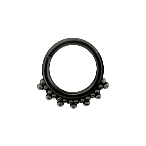 Black Steel Septum Ring - Halo
