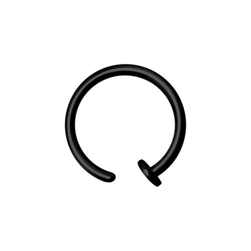 Black Steel Open Nose Ring
