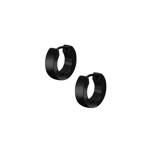 Black Steel Hoop Earrings 20 Gauge - 9mm