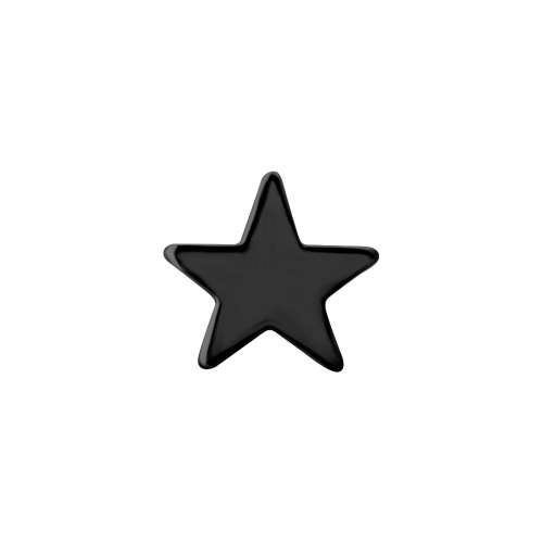 Black Titanium Attachment for (Type S) Internal Thread Labret - Star