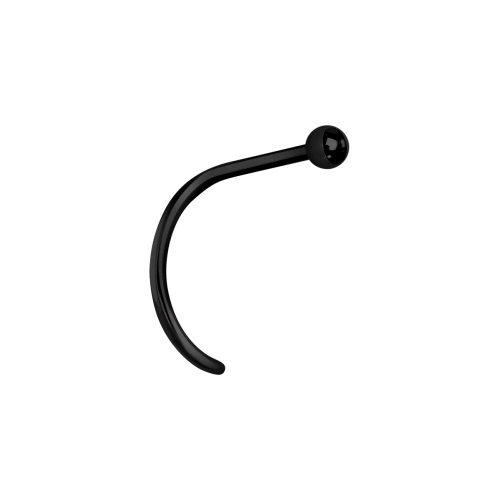 Black Titanium Pigtail Ball Nose Stud