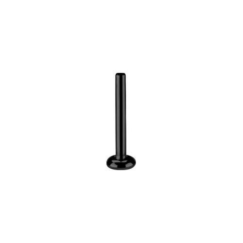 Black Titanium (Type R) Internal Thread Flat Back Labret Post