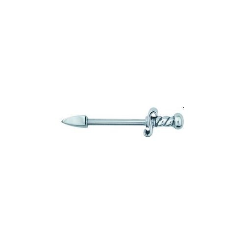 Surgical Steel Nipple Bar with Sword 14 Gauge - 14mm