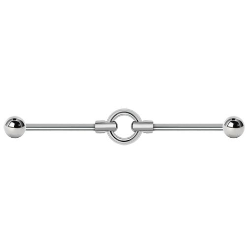 Surgical Steel Industrial Barbell with Casting Extension