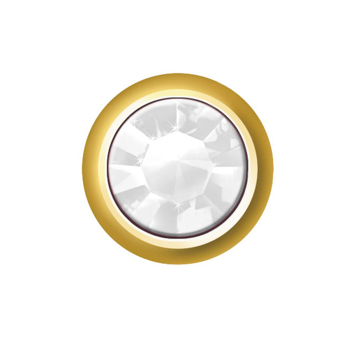 Sterilear Ear Studs Crystal April Mini Gold 