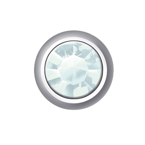 Sterilear Ear Studs Aquamarine March Mini Silver 