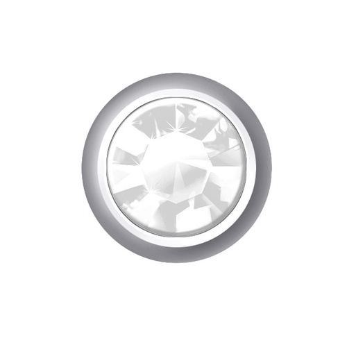 Sterilear Ear Studs Crystal April Mini Silver 