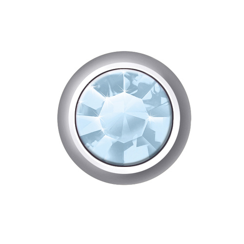 Sterilear Ear Studs Light Sapphire December Mini Silver 