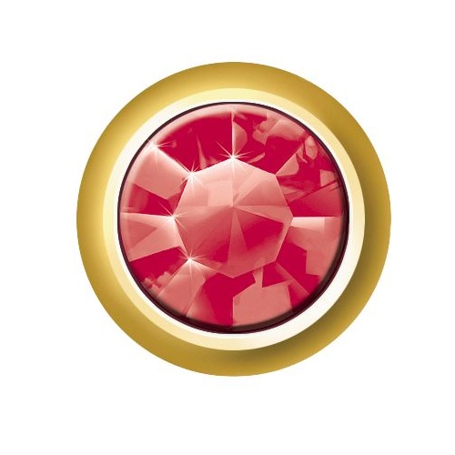Sterilear Ear Studs Ruby July Regular Gold 
