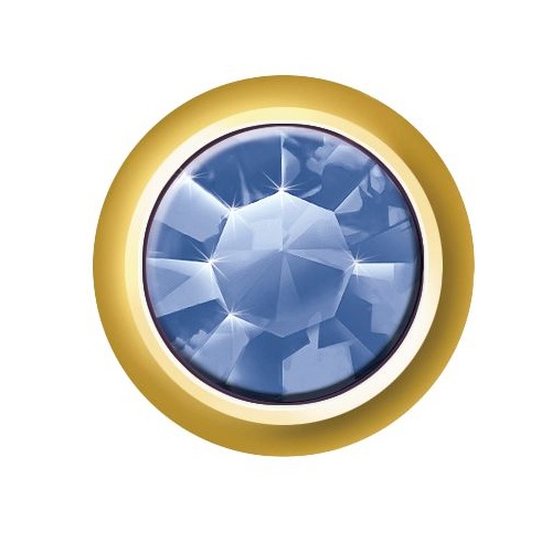Sterilear Ear Studs Sapphire September Regular Gold 