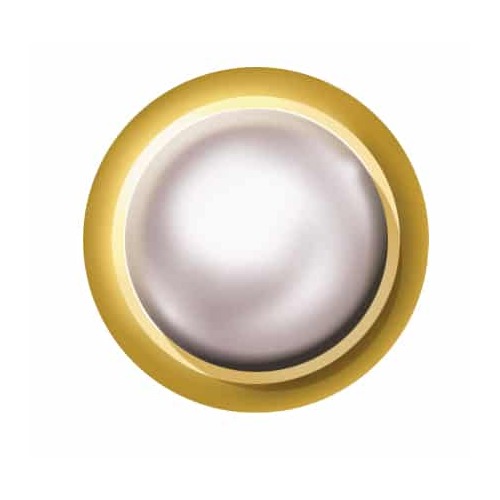 Sterilear Ear Studs White Pearl Regular Gold