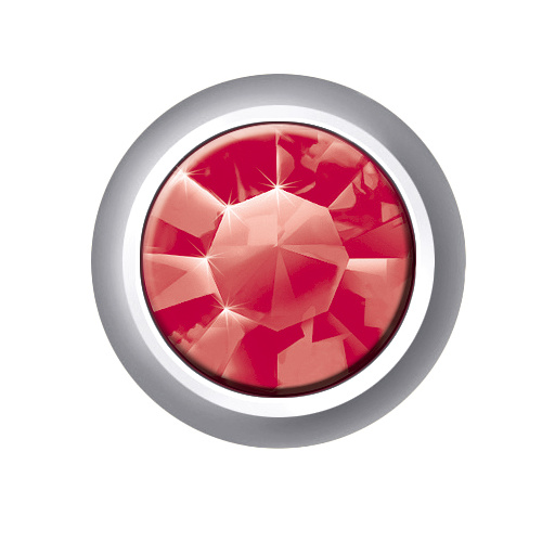 Sterilear Ear Studs Ruby Regular Silver 