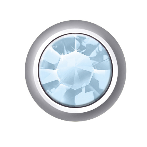 Sterilear Ear Studs Light Sapphire December Regular Silver 