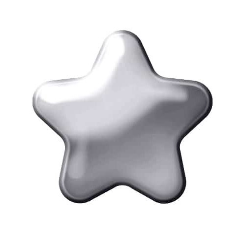 Sterilear Ear Studs Star Shape Regular Silver 