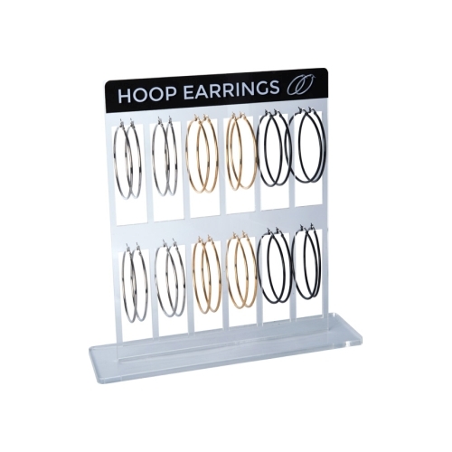 Acrylic Display for Hoop Earrings (For 12 Pairs)