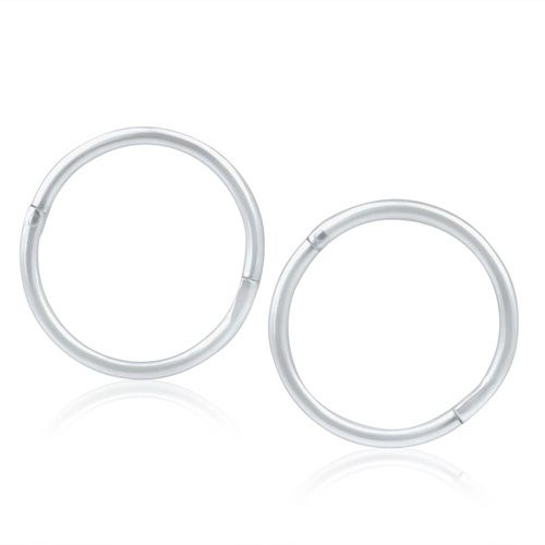 Sterling Silver Sleepers Plain 20 Gauge - 13mm