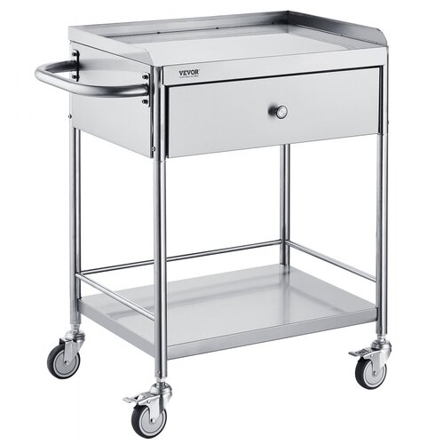 2 Tier Stainless Steel Trolley