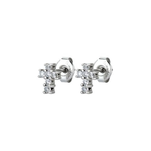 Surgical Steel Ear Studs - Cubic Zirconia Cross 