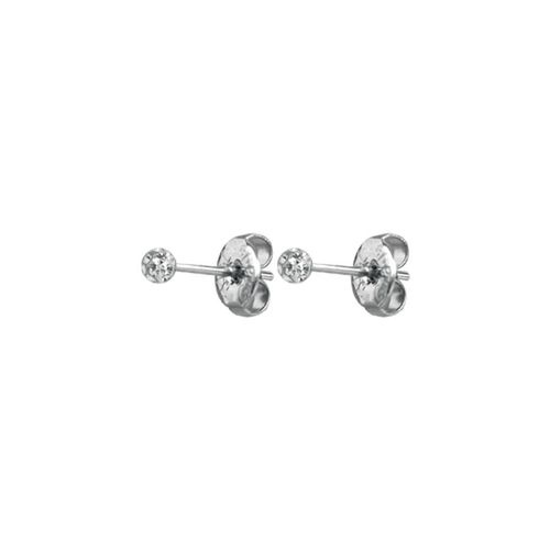 Surgical Steel Ear Studs - 4mm Jewelled Ball