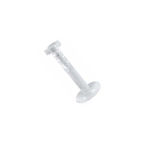 Bioplast Flat Back Labret Retainer with Plain Bioplast Disc