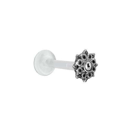 Bioplast Flat Back Labret - Surgical Steel Attachment - Sunflower