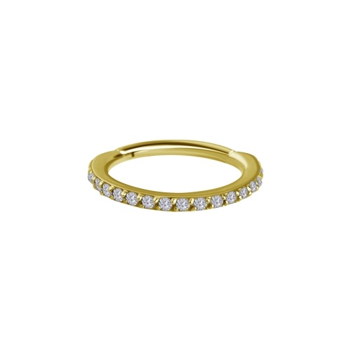 18K Gold Hinged Ring - Lab Created Diamonds