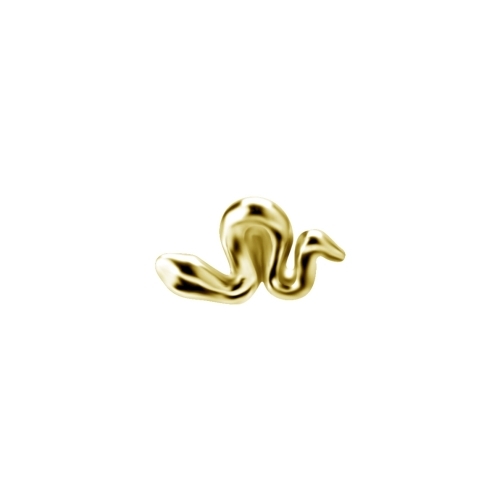 18K Gold Attachment for (Type S) Internal Thread Labret - Snake - 5mm