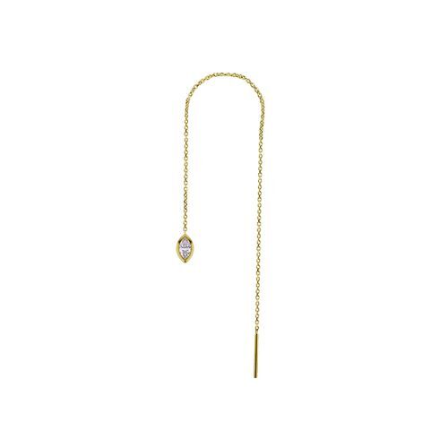 18K Gold Threader Chain - Premium Zirconia Marquise