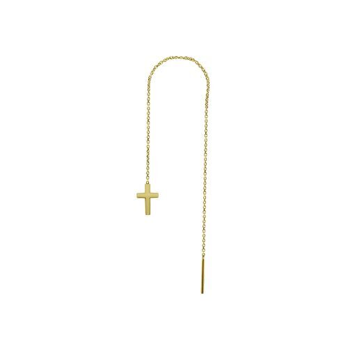 18K Gold Threader Chain - Cross