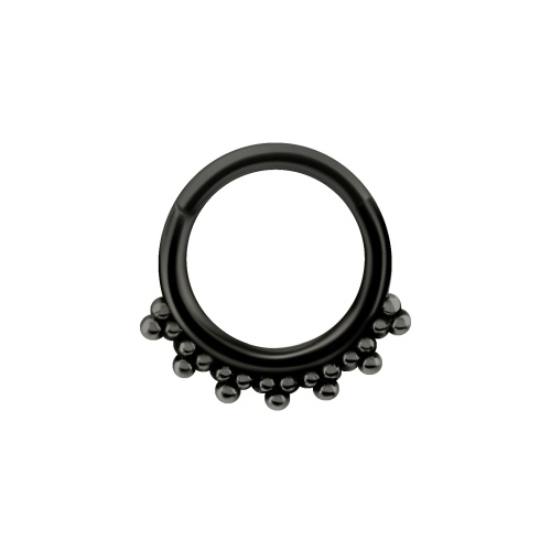 Grey/Black Steel Septum Ring - Halo