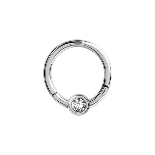 Surgical Steel Septum Ring - Crystal