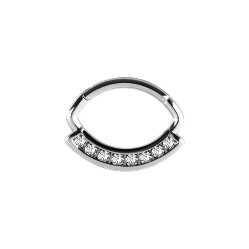 Surgical Steel Septum Ring - Premium Zirconia 16 Gauge - 6mm