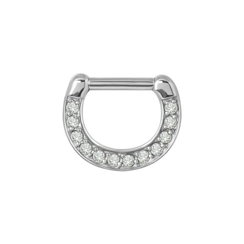 Surgical Steel Septum Ring - Cubic Zirconia