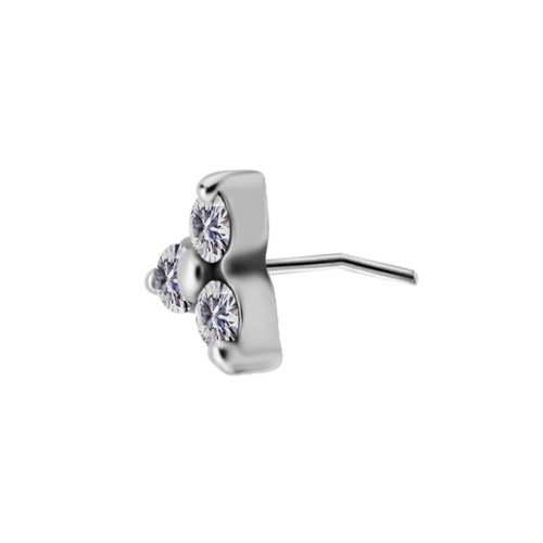 Nickel Free Cobalt Chrome Attachment for Threadless Labret - Trinity Premium Zirconia