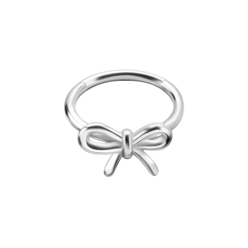 Nickel Free Cobalt Chrome Hinged Ring - Bow