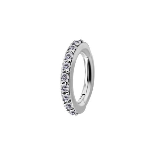 Nickel Free Cobalt Chrome Belly Ring - Premium Zirconia