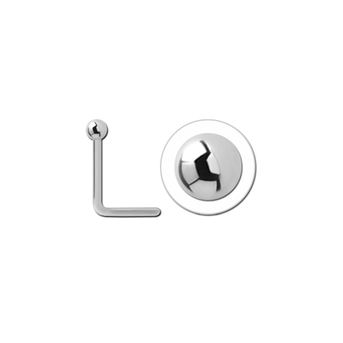 Sterling Silver L-Shape Ball Nose Stud - 1.5mm