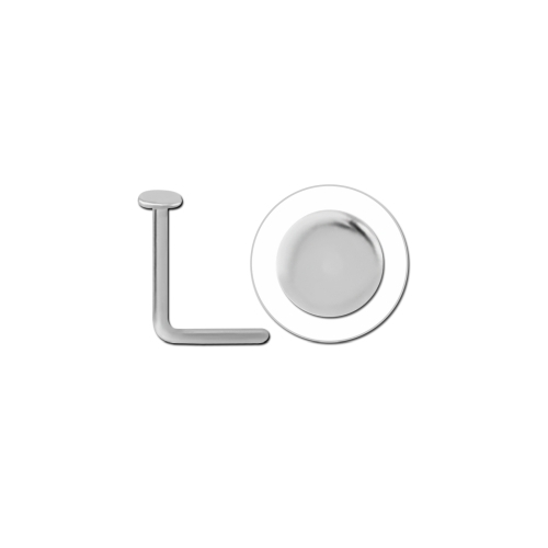 Sterling Silver L-Shape Flat Nose Stud - 1.5mm