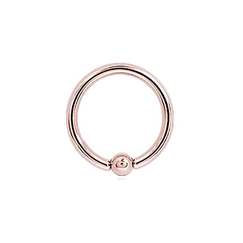 Rose Gold Steel Ball Closure Ring