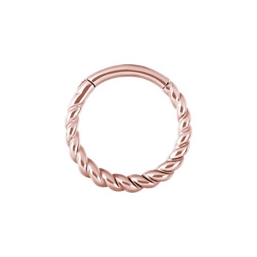 Rose Gold Steel Hinged Rope Ring