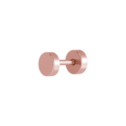 Rose Gold Steel Fake Plug - Plain Disc