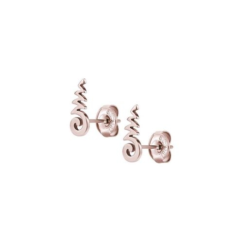 Rose Gold Steel Ear Studs - Twists and Turns