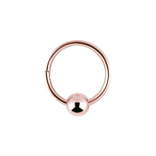 Rose Gold Chrome Hinged Ring with Ball