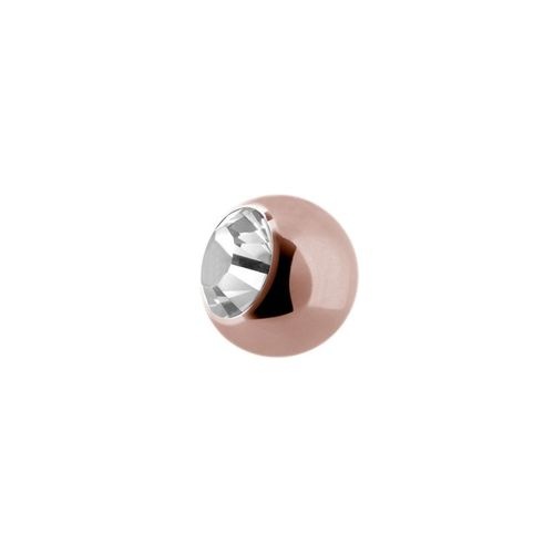 Rose Gold Steel Jewelled Ball 16 Gauge - 3mm