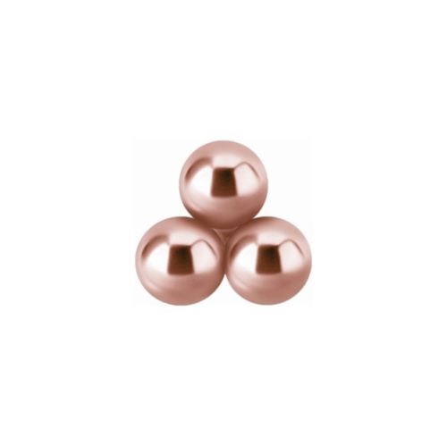 Rose Gold Titanium Attachment for Internal Thread Labret - 3 Ball Trinity - 3mm